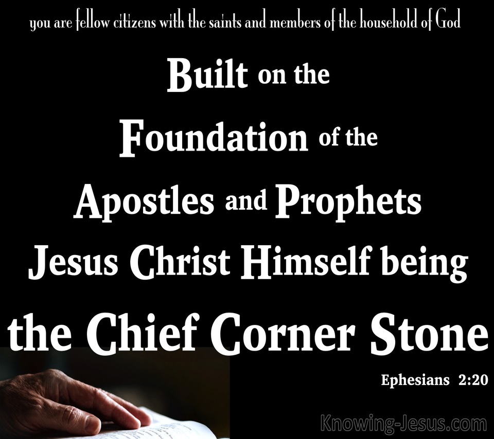 Ephesians 2:20 Jesus Christ The Chief Corner Stone (white)